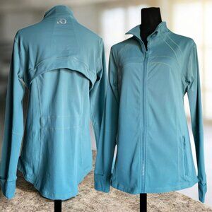 NWOT RD (2X) Fitted Vented Pkts Thumbholes Mock Neck Athletic Light Jacket